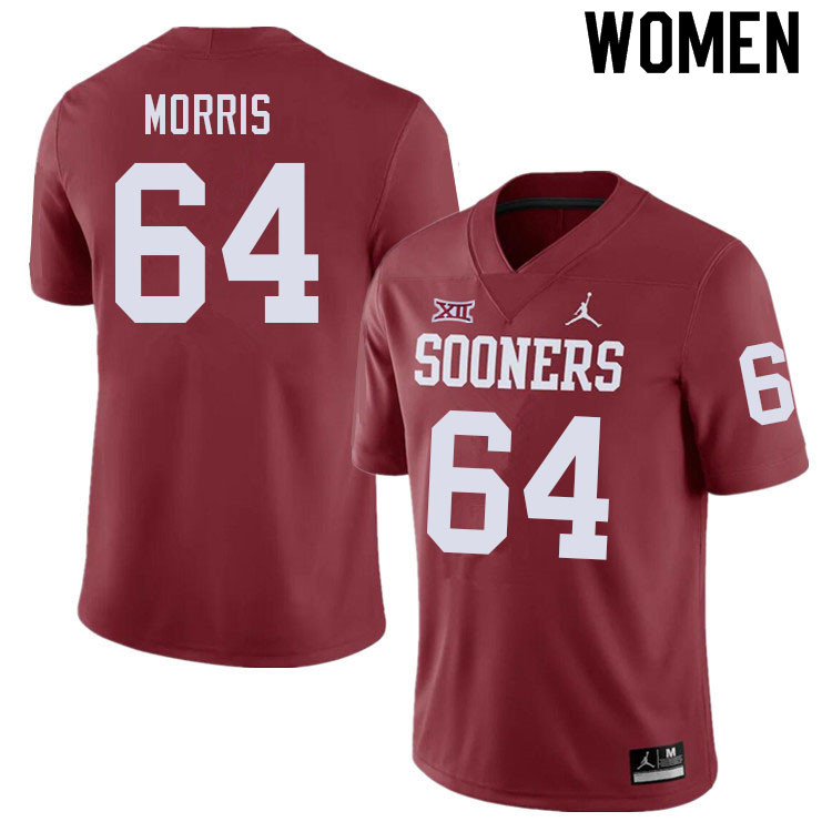 Women #64 Wanya Morris Oklahoma Sooners College Football Jerseys Sale-Crimson - Click Image to Close